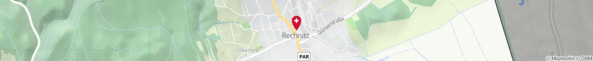 Map representation of the location for Engel-Apotheke in 7471 Rechnitz